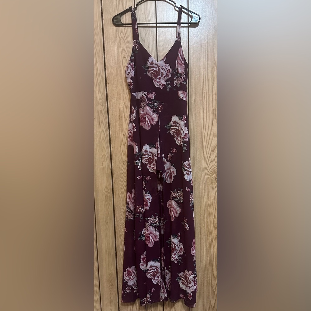 Charlotte Russe Floral High Low Dress With Shorts Size Medium